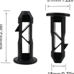 DAO Soptunnor-10 Stycken Soptunne Lock Gångjärnstappar 65mm X 18mm Plast Utomhus Soptunne Lock Tappfästen -gt [db]