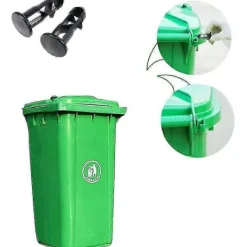 DAO Soptunnor-10 Stycken Soptunne Lock Gångjärnstappar 65mm X 18mm Plast Utomhus Soptunne Lock Tappfästen -gt [db]