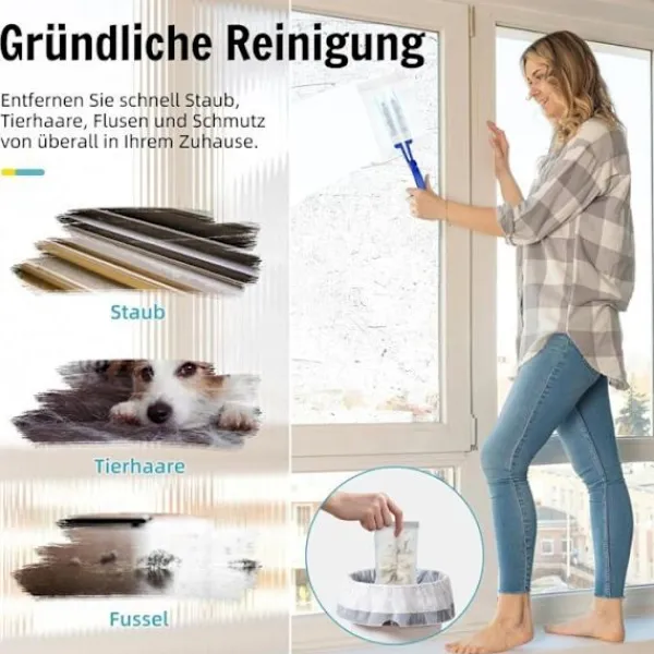 HAIKOU CHENQI Svampar & Dukar-30 Swiffer Magnetiska Dammtorkar Med 1 Handtag