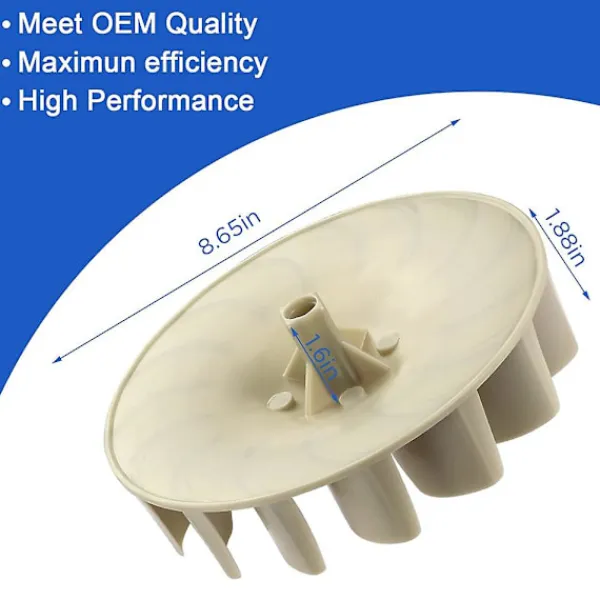 Torktumlare-694089 Torktumlare fläkt hjul, ersättning torktumlare fläkt montering kompatibel med de flesta torktumlare-ersätter PS11743785 279500