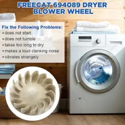 Torktumlare-694089 Torktumlare fläkt hjul, ersättning torktumlare fläkt montering kompatibel med de flesta torktumlare-ersätter PS11743785 279500