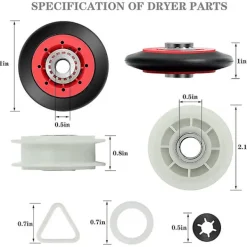 unbranded Torktumlare-4392067 Torktumlare Reparationskit För , , , Torktumlare Inkluderar Wpw10314173 Trumrulle
