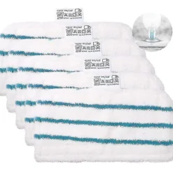 DAO Städmoppar-5 tvättbara mikrofiberdynor för Black & Decker ångmoppar [db]