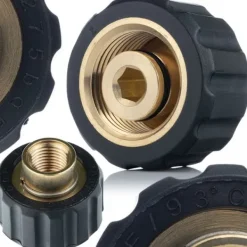 Rosfix Högtryckstvättar-Adapter M22 till 1/4" för Högtryckstvätt – för Anslutning av Tillbehör | Invändig Gänga M22X1,5 och 1/4" | Kompatibel med Kärcher HD HDS
