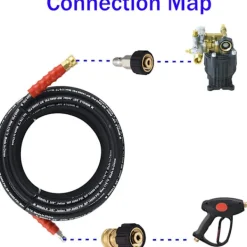 Superp Högtryckstvättar-Adapterset för högtryckstvättsslang, M22 till 3/8 snabbkoppling för högtryckstvättareslang, 5000 PSI