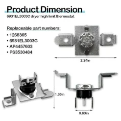 Torktumlare-AGM30045804 Torktumlare Termistor och Termostat Kit för Ken-More