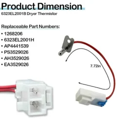 Torktumlare-AGM30045804 Torktumlare Termistor och Termostat Kit för Ken-More