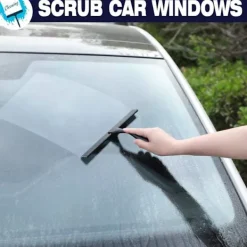 EURL Fönsterrengöring-Allround Duschskrapa: 25 cm Blad, Hållbart Rostfritt Stål, Ergonomiskt Handtag, Självhäftande Förvaringskrok, Rengöring Utan Ränder, Multi-Yta