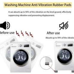 Generic Tvättmaskiner-Antibrus Tvättmaskinsfötter, 4 st Tvättmaskinsfötter, Antivibrations Tvättmaskinskuddar Halkfria
