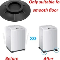 Tvättmaskiner-Anti-vibrations- och anti-vandringsmattor för tvättmaskiner, gummifötter för tvättmaskiner för att minska buller