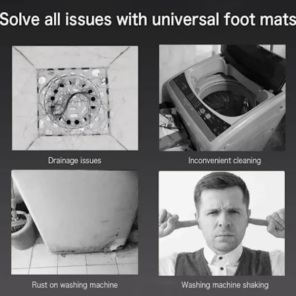 ECLshop Tvättmaskiner-Anti-vibrationsfotmatta - Ospecificerad - 4 stycken - Vit - Ljudreducering - Halkfri
