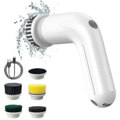 Städmaskiner-AURA Elektrisk Roterande Golvskrubber, Sladdlös Elektrisk Duschgolvskrubber Handhållen Rengöringsborste För Golv, Kök(a)