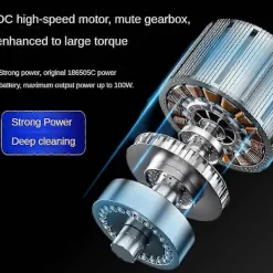 Städmaskiner-AURA Elektrisk Roterande Golvskrubber, Sladdlös Elektrisk Duschgolvskrubber Handhållen Rengöringsborste För Golv, Kök(a)