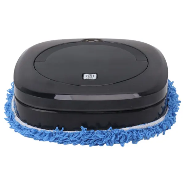 Städmaskiner-Automatisk golvmoppningsrobot med vattentank Dammsugare och mopprengöring Svart