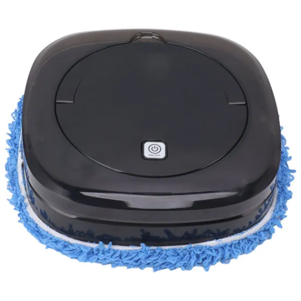 Städmaskiner-Automatisk golvmoppningsrobot med vattentank Dammsugare och mopprengöring Svart