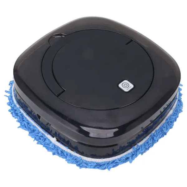 Städmaskiner-Automatisk golvmoppningsrobot med vattentank Dammsugare och mopprengöring Svart