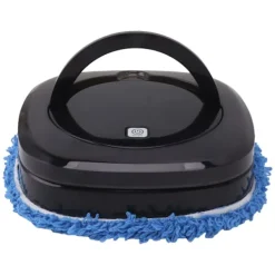 Städmaskiner-Automatisk golvmoppningsrobot med vattentank Dammsugare och mopprengöring Svart