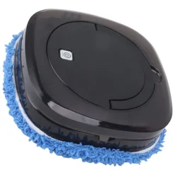 Städmaskiner-Automatisk golvmoppningsrobot med vattentank Dammsugare och mopprengöring Svart