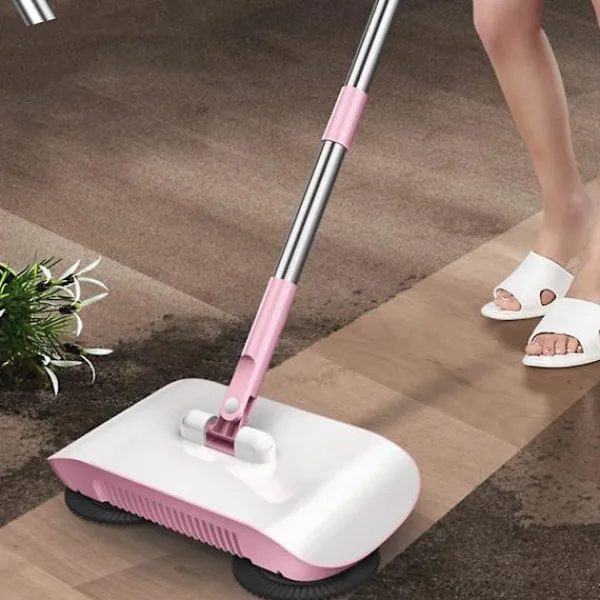 Städmaskiner-Automatisk handdriven sopmaskin magisk roterande kvast ingen elektrisk hushållsrengöringsverktyg