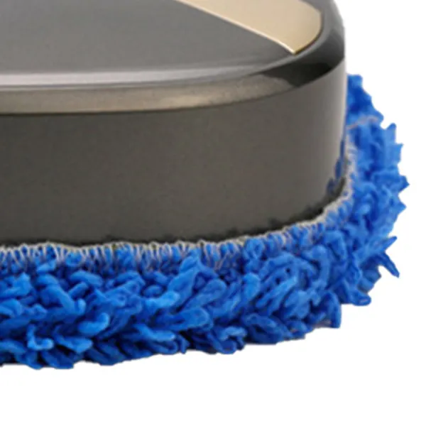 Städmaskiner-Automatisk mopprengörare ABS Inbyggt litiumbatteri Våt Torr Moppning Laddningsrobot Hem Silvergrå