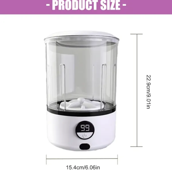 unbranded Tvättmaskiner-Automatisk sanitär tvättkopp med transparent kropp för tvättobservation i realtid