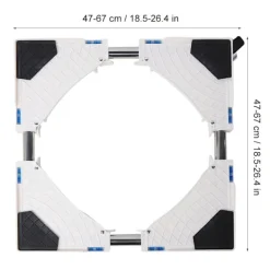 Tvättmaskiner-Automatisk Tvättmaskin Basfäste med Broms 8 Hjul Kylskåpsstöd Rack 1 Styck