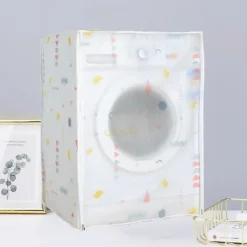 Tvättmaskiner-Automatiskt Tvättmaskinskydd Premium PEVA Tvättmaskinsfodral Vattentätt Dammtätt Tvättmaskinsskydd för Hemmet (60x55x82cm)