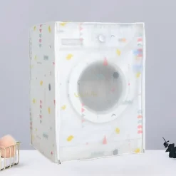 Tvättmaskiner-Automatiskt Tvättmaskinskydd Premium PEVA Tvättmaskinsfodral Vattentätt Dammtätt Tvättmaskinsskydd för Hemmet (60x55x82cm)