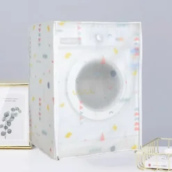 Tvättmaskiner-Automatiskt Tvättmaskinskydd Premium PEVA Tvättmaskinsfodral Vattentätt Dammtätt Tvättmaskinsskydd för Hemmet (60x55x82cm)