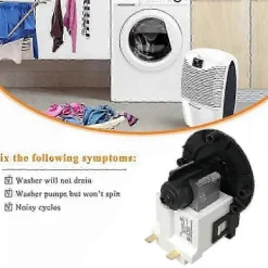 Tvättmaskiner-Avloppsmotor för LG tvättmaskin modell 5859EN1004J med sumppump