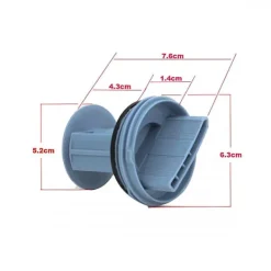 Tvättmaskiner-Avloppspump Avloppstätningspluggfilter för trummaskin WM1095 WM1065 WD7205 Blå