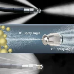 Rosfix Högtryckstvättar-Avloppsrensarslang 40M M22 med Adapter – Högt Tryck | Flexibel | Kompatibel med Karcher K2, K4, HD