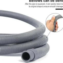 Tvättmaskiner-Avloppsslang för tvättmaskin, Universal avloppsslang, Vattenavloppsslang, Tvättmaskinsslang, Förlängningsslang för diskmaskin och tvättmaskin 20mm*2m | Fyndiq