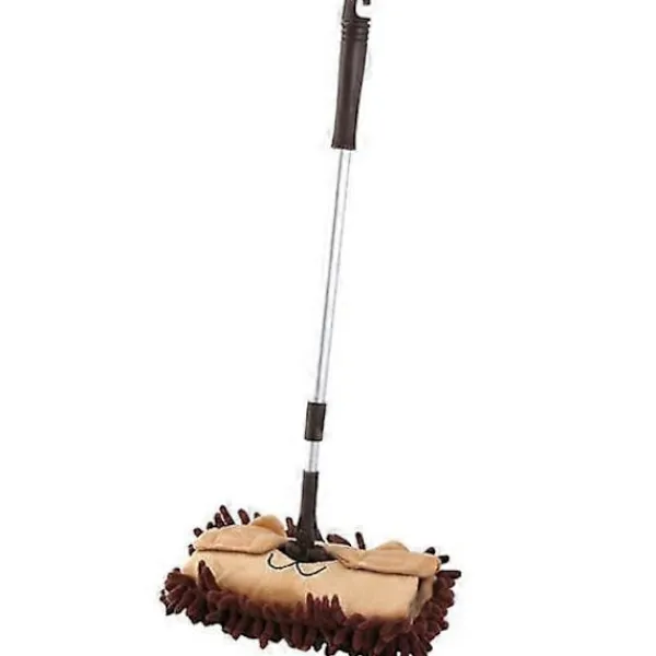 FMYSJ Städmoppar-Barnmopp 180 Graders Rotation Djuprengöring Utdragbar Golvmopp Tecknad Form Rengöringsmopp för Hemrum (FMY)