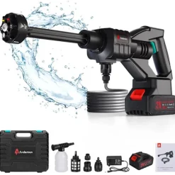 OEM Högtryckstvättar-Batteridriven högtryckstvätt, Maxtryck 600 PSI, Nominell effekt 110W, Vattenflöde 5,6L/Min,Elektrisk, 1Batteri, EU