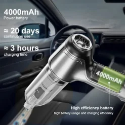 Dammsugare & Tillbehör-Bil dammsugare 95000PA trådlös bärbar dammsugare bil hem stark sug handhållen