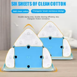 Fönsterrengöring-Blå - 1 st Dubbelsidig Fönsterputsare Fönstertork Magnetisk