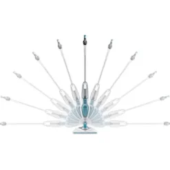 BLACK + DECKER Ångtvättar-BLACK & DECKER FSM1630-QS - Delta huvud ångmopp - 1600 W - 4 tillbehör - Vit / Vit, , grå