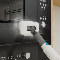 BLACK + DECKER Ångtvättar-BLACK+DECKER - BHSMP2314-QS - Multifunktions slädångrengörare 2300W - Tank: 1,2L - Kabel: 8m - 14 tillbehör Vit, blå, grå