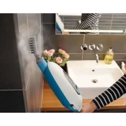 BLACK + DECKER Ångtvättar-BLACK+DECKER - FSMH13E10-QW - Ångmopp med handrengörare 1300W - 10 tillbehör ingår - 4,8M kabel , blå, grå