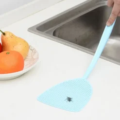 Skadedjur & Insekter-(Blå+Grön+Rosa) Flugsmälla, 3 Enheter Manuell Skadedjursbekämpning, Flexibel Flugsmälla, Hållbart 42cm Handtag, Kökshjälp