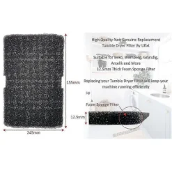 Torktumlare-Blomberg Torktumlare Evaporator Filter Svamp - 5-pack, kompatibel filtersvamp