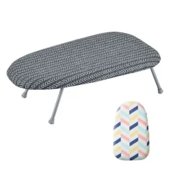 DUOKU Strykjärn-Bordstrykbräda för bord--Liten bordstrykbräda på 23,4x14,4 tum-med värmebeständig överdrag-100 % bomull överdrag