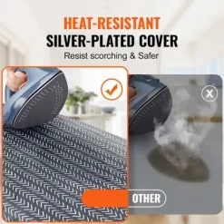 DUOKU Strykjärn-Bordstrykbräda för bord--Liten bordstrykbräda på 23,4x14,4 tum-med värmebeständig överdrag-100 % bomull överdrag