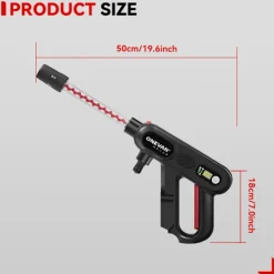 ONEVAN Högtryckstvättar-Borstlös 220Bar Högtryck Biltvättspistol 5 i 1 Sladdlös 3 Växlar Sprutpistol Trädgård Tvätt Kraftverktyg med 2 Batterier