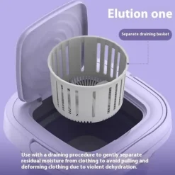 Satana.se Tvättmaskiner-Bärbar & Hopfällbar Tvättmaskin med Torkfunktion