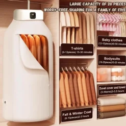 Torktumlare-Bärbar Elektrisk Klädtork, Mini Hopfällbar Torktumlare, Liten Klädtork, 480 Min Timer och PTC Värmefunktion, för Lägenhet, Resa, Studentboende, Husbil | Fyndiq