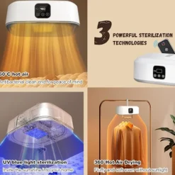 Torktumlare-Bärbar Elektrisk Klädtork, Mini Hopfällbar Torktumlare, Liten Klädtork, 480 Min Timer och PTC Värmefunktion, för Lägenhet, Resa, Studentboende, Husbil | Fyndiq