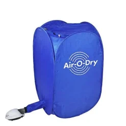 Torktumlare-Bärbar Elektrisk Klädtork Vikbar Rese Air-O-Dry Kläder Varm Klädtork Garderob med Tillbehör - EU-kontakt blå