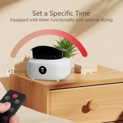 Torktumlare-Bärbar Elektrisk Torktumlare 3 I 1, med Torkpåse Och Timer (Vit)